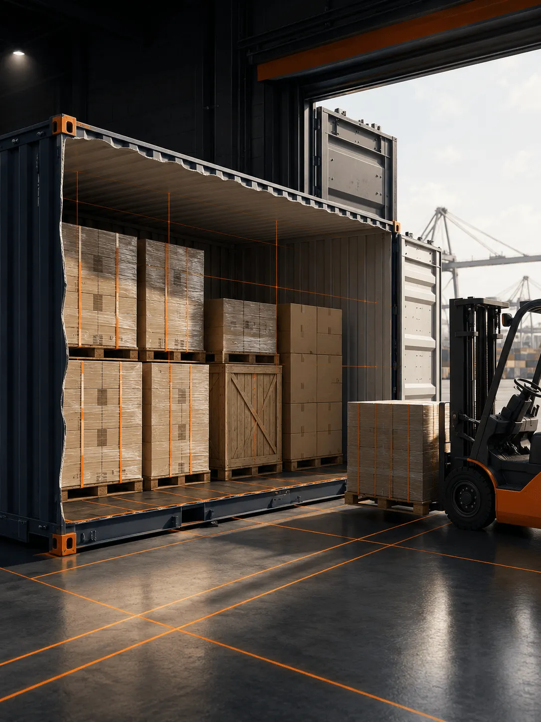 Export preparation and loading, China operation